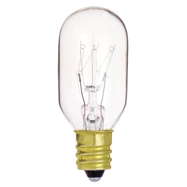 Satco Bulb, Incandescent, 15W, T7, Candelabra Base, Sign & Indicator S3905 - main